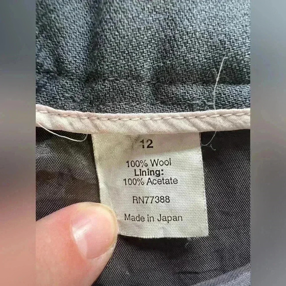 J. Crew Women’s Dark Gray Favorite Fit 100% Wool Dress Pants - Size 12 - Picture 6 of 8